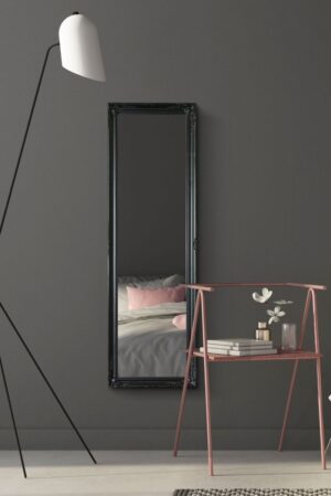 Tall Ornate Black Mirror - 122x41cm - Doniford View1
