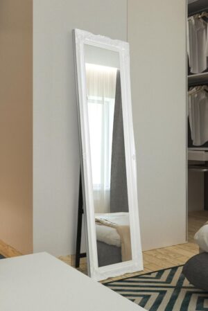 White Floor Standing Mirror - 168x46cm - Cannington View1