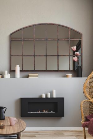Arch Vintage Industrial Mirror - 90x56cm - Barrington View2