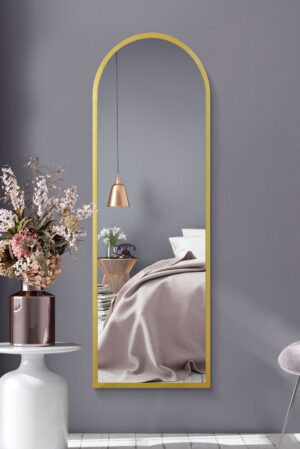 Sun-Kissed Gold Arched Full Length Mirror - 160x53cm - Somerton View2