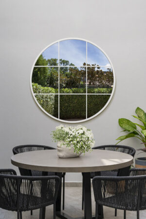 White Divided Mirror - 100x100cm - Exmouth View1