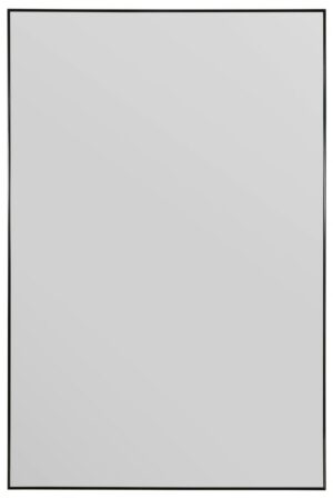 Ultra Slim Jet Black Aluminium Frame Rectangular Mirror - 92x61.5cm - Arlington View2