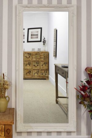 White Full Length Wall Mirror - 170x79cm - Monksilver View1